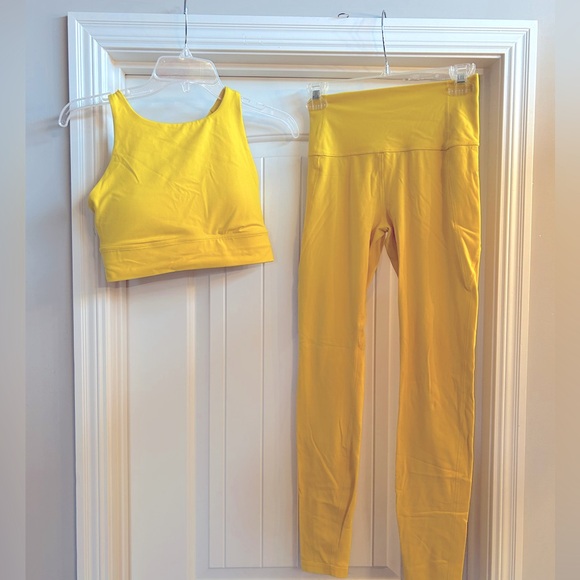 CRZ YOGA Other - CRZ Yoga yellow matching set size small butterluxe sports bra & leggings